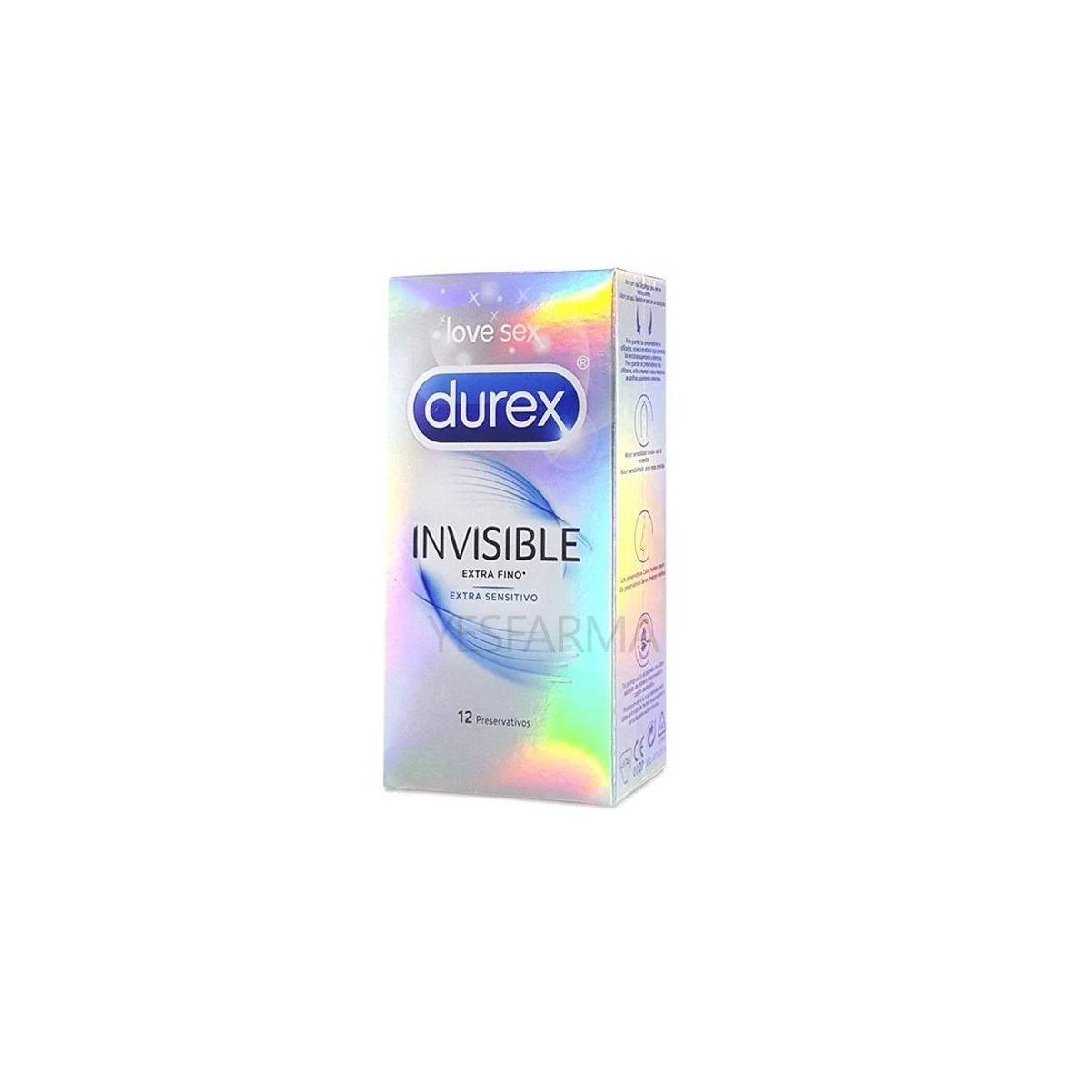 durex invisible extra sensitivo 12 preservativos