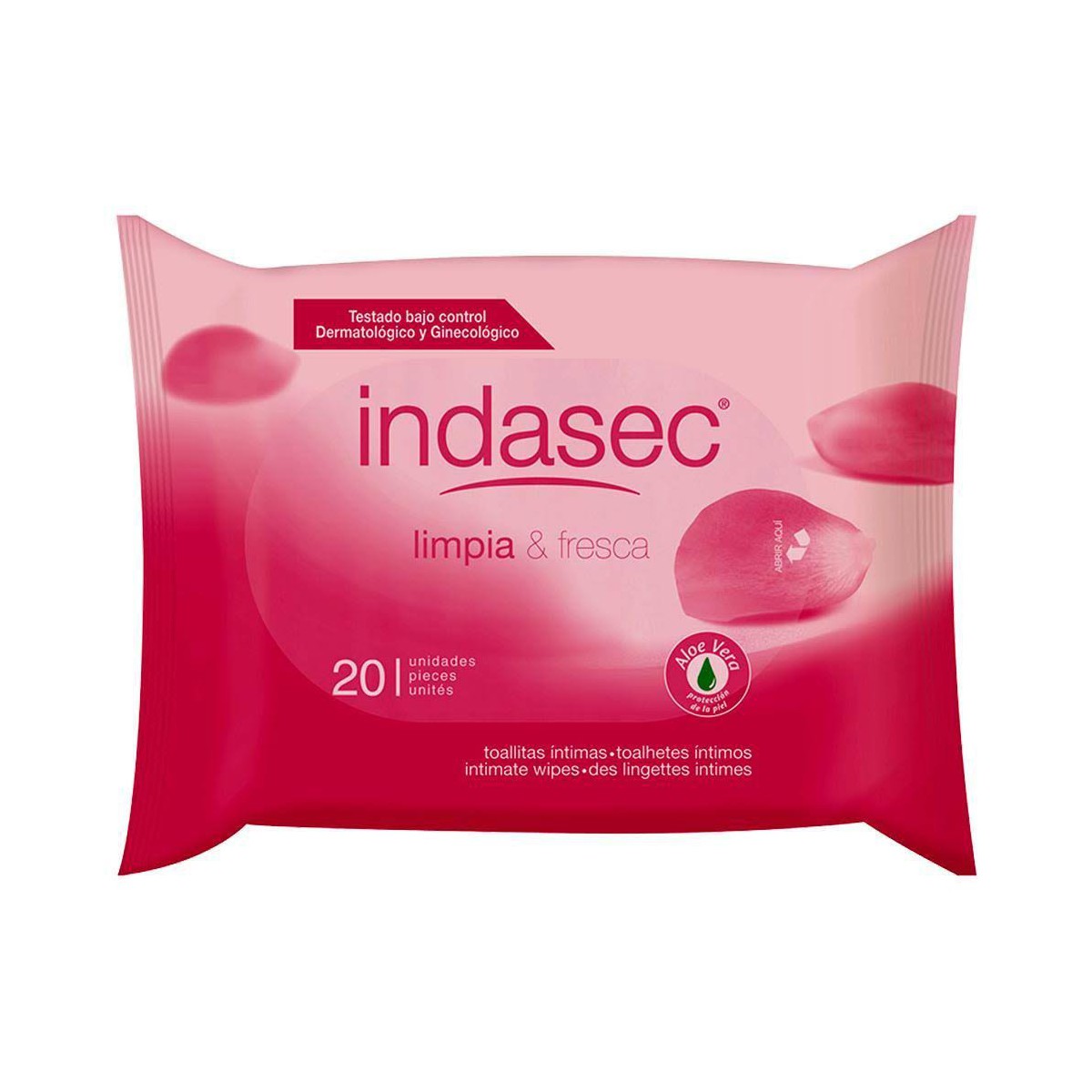indasec higiene intima 20 toallitas