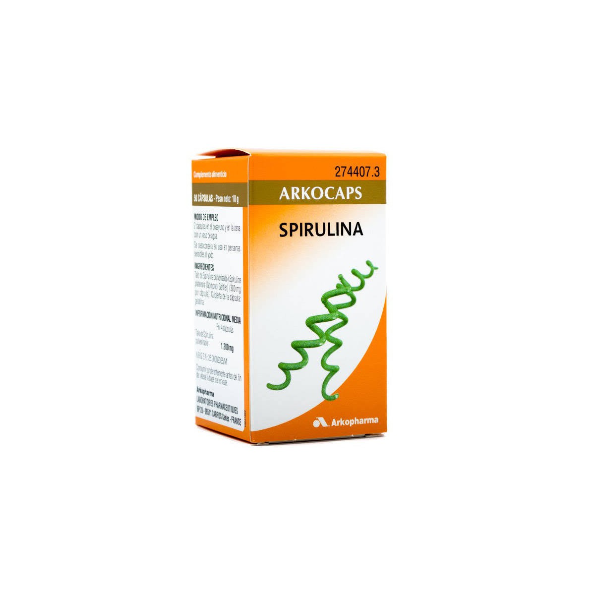 spirulina arkopharma 48 capsulas